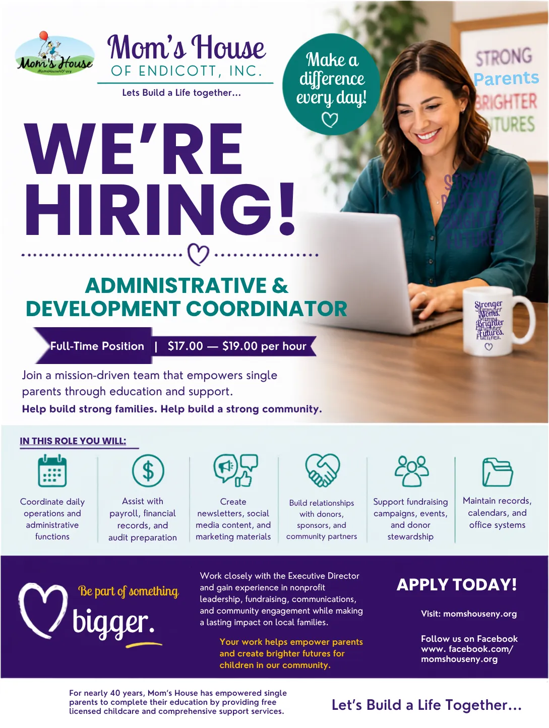 Administrative & Development Coordinator Job Posting