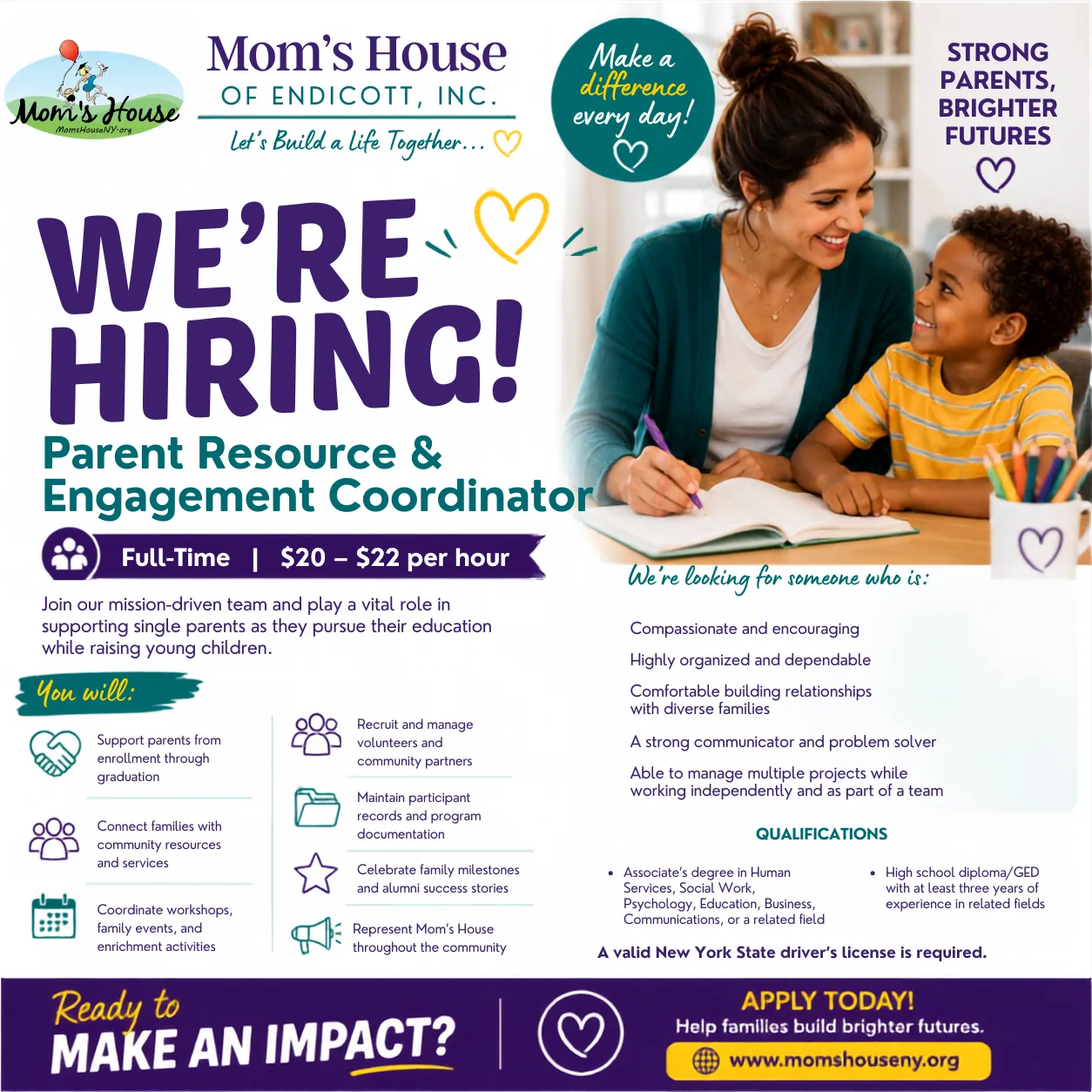 Parent Resource & Engagement Coordinator Job Posting