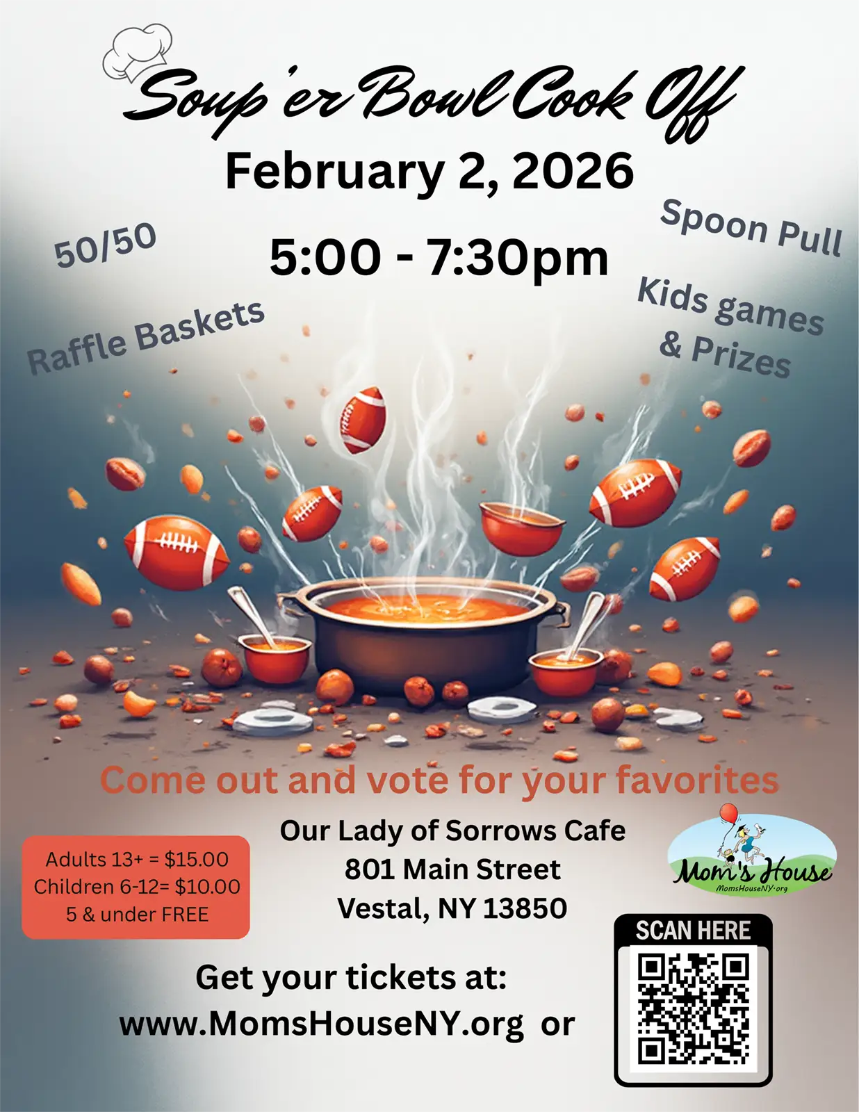 Register or Sponsor the 2026 Soup’er Bowl Cook-Off